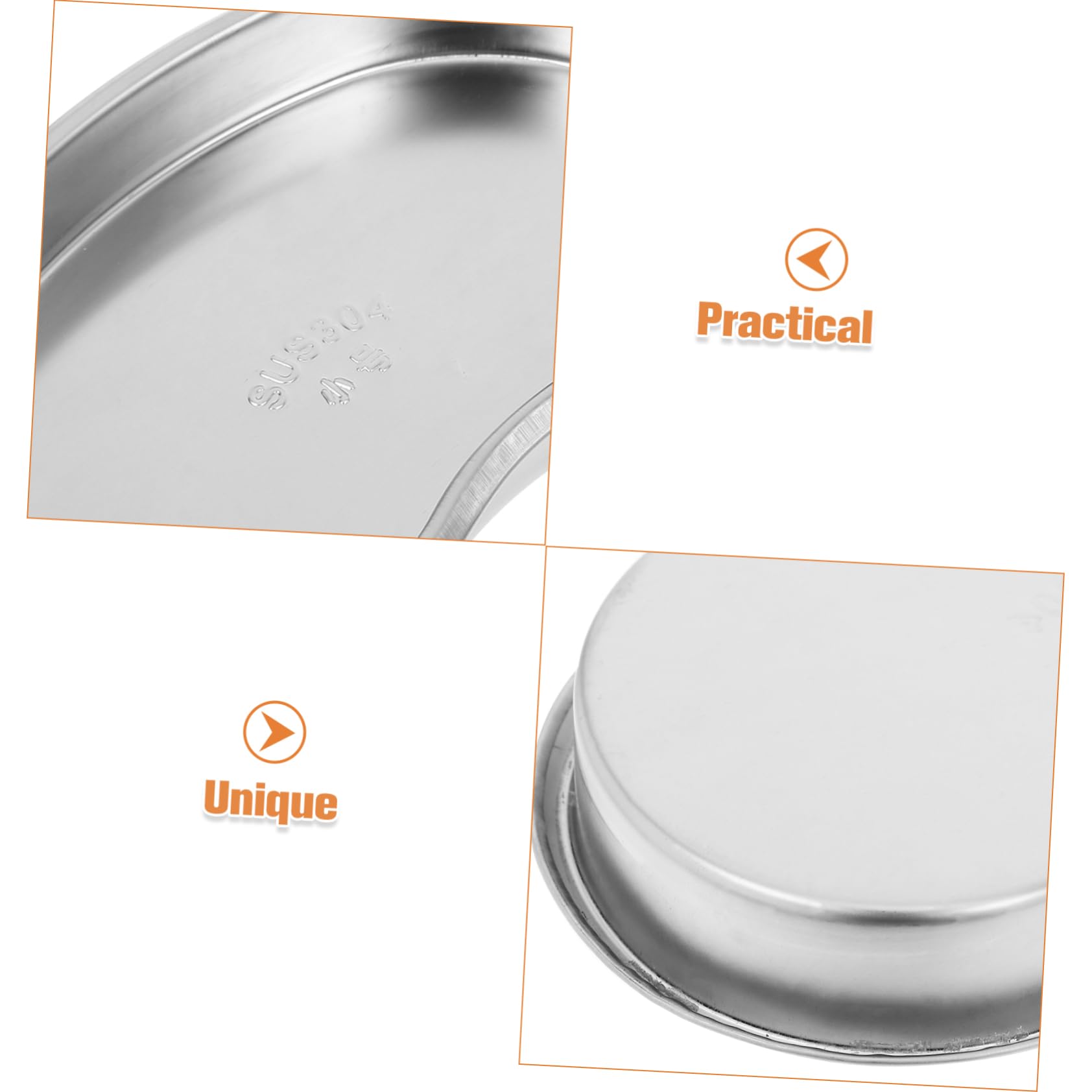 Nierenschale aus 304 Edelstahl Ovale Form Nahtloses Design Leicht zu Reinigen 4 Stück Klein für Arztutensilien und Klinik