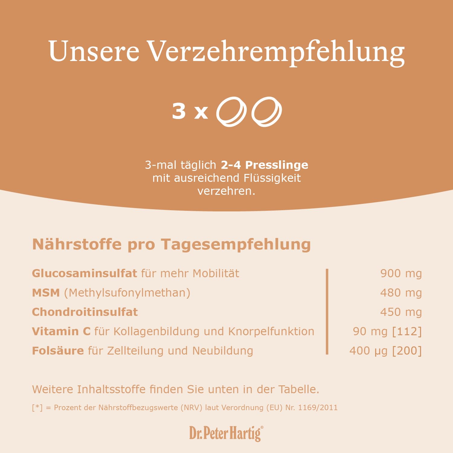 Dr. Peter Hartig Geh & Lenke Forte Spezial 450 Presslinge 75-Tage-Vorrat lactose- hefe- und glutenfrei