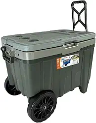 Cooler Térmico Grande 54L Caixa Térmica Com Rodas CROSS Alça Trava e Porta Copos