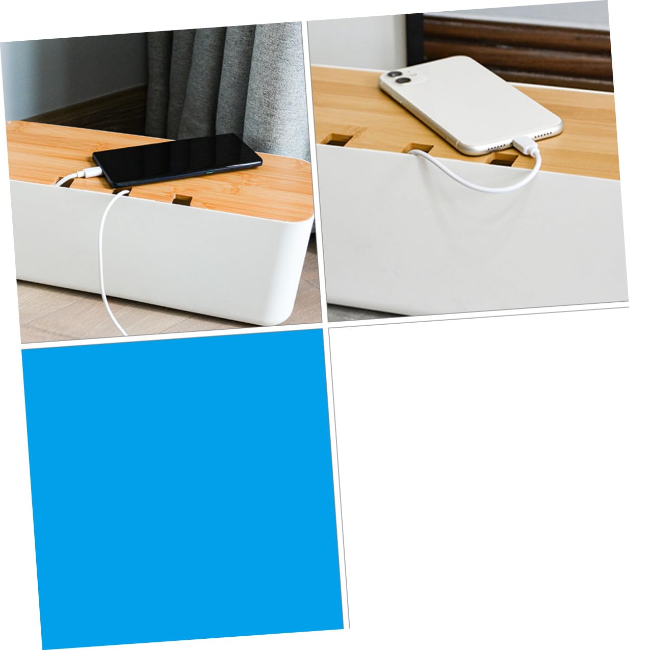 Caja de Almacenamiento para Cables y Enchufes Grande Organizador de Cables de Corriente de Densidad Caja para Regletas y Cargadores Solución para Hogar y Oficina
