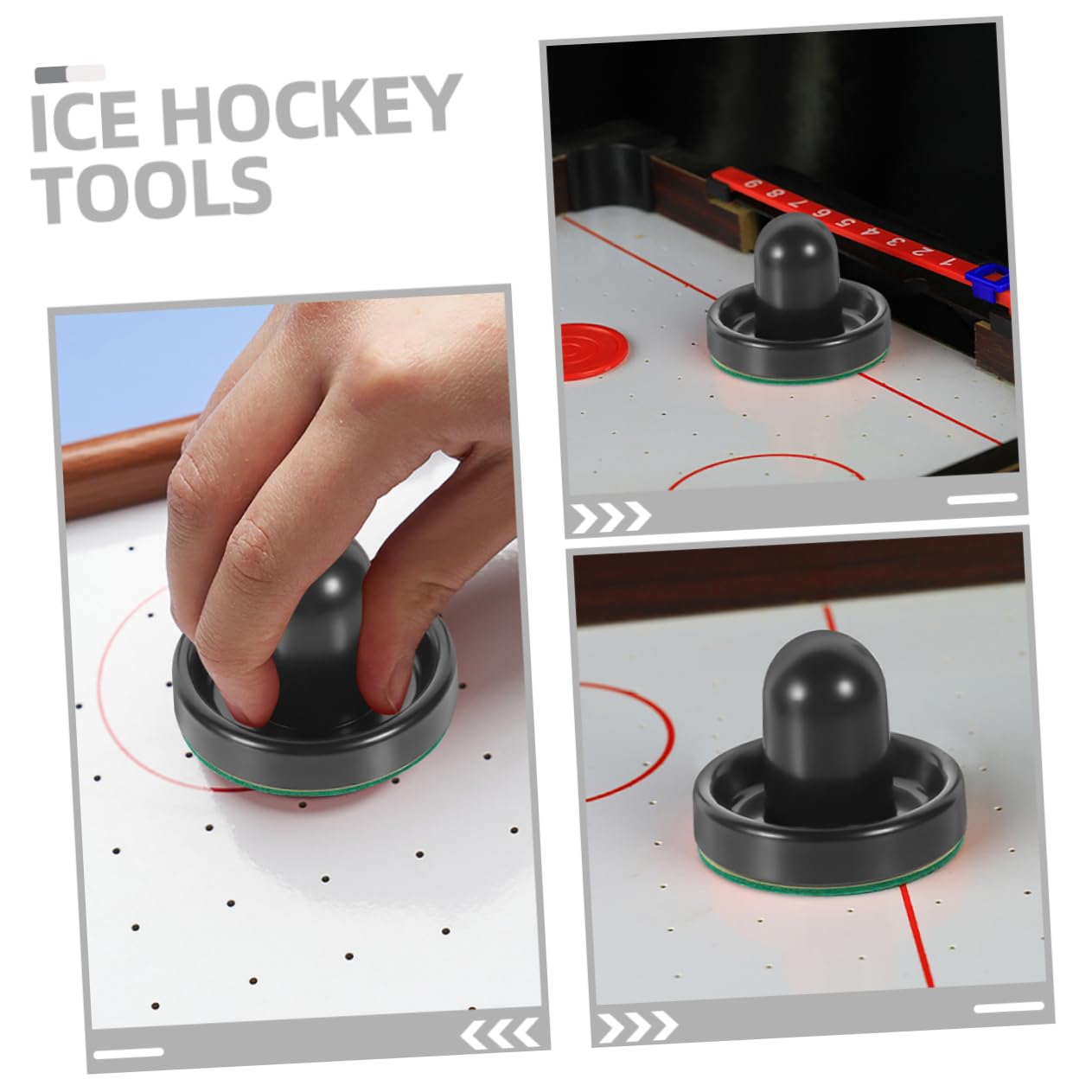 BESTonZON 8ensembles Puck De Hockey sur Air avec Poussoirs Et Rondelles Ensemble De Paddles Rondelles Rouges Et Poussoirs pour Jeux De Table Accessoires De Remplacement pour Hockey sur Glace