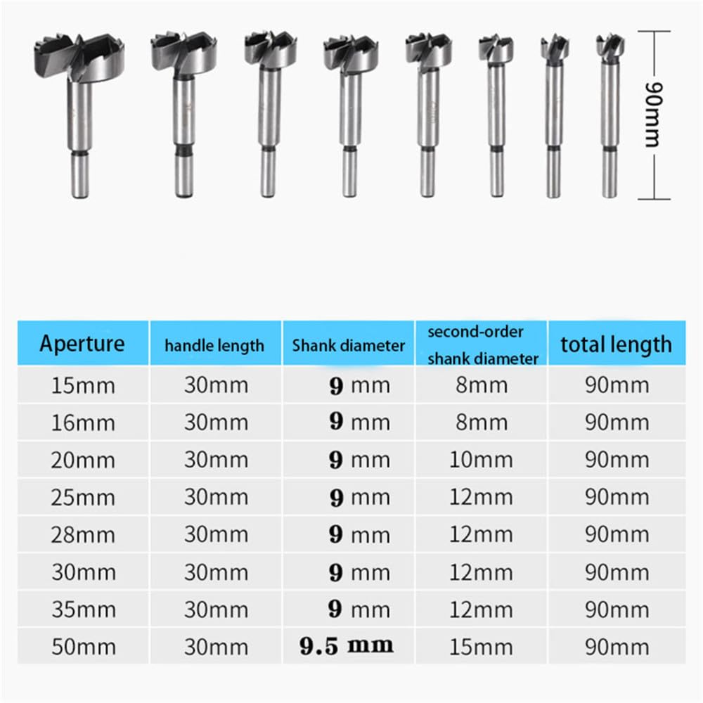 Brocas multidientes para carpintería, brocas perforadoras de acero con alto contenido de carbono para carpintería, herramientas de corte de sierra de agujero autocentrante, agujero profundo, 6mm