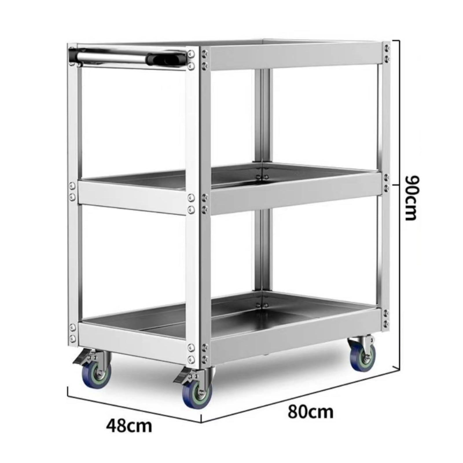 Carrello Portautensili in Acciaio Inox a, 80 48 90cm, style to 3