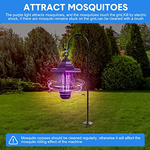 4 Pack Solar Bug Zapper Outdoor Waterproof Mosquito Zapper Outdoor Mosquito Repellent Trap Solar Powered Bug Lights For Outside Fly Mosquito Killer Outdoor For Home Camping Backyard (Hexagon) #TOP5