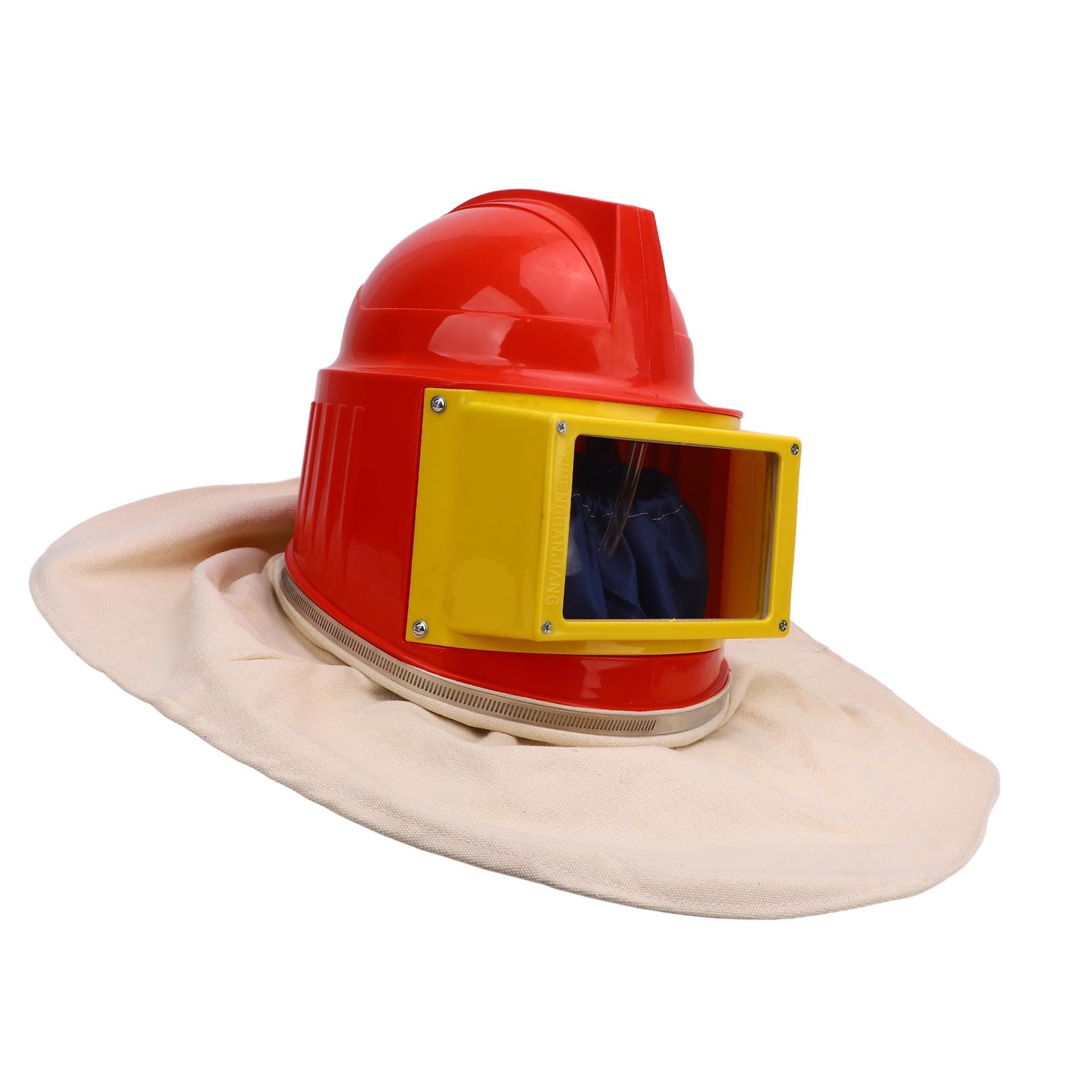 Jiawu Casco de Chorro de Lente de Doble Capa Diseño de Capa de Hombro Tipo de Alimentación de Aire para Chorro de, para Revestimiento de Limpieza de, Material de Caucho ABS de Lona