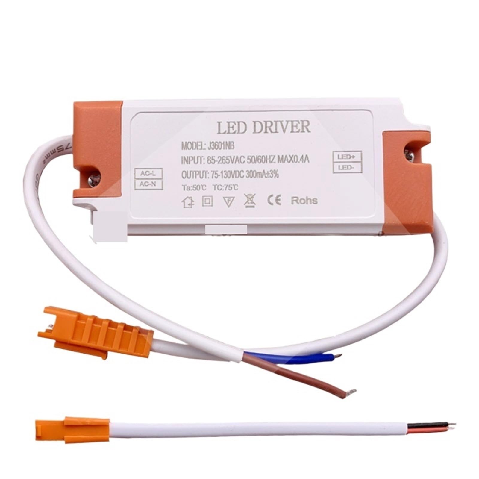 LED Light Transformer Power Supply Adapter 300mA 600mA 900mA for Led Bulb 1-3W 4-7W 8-12W 13-18W 25-36W(4-7W 300mA)