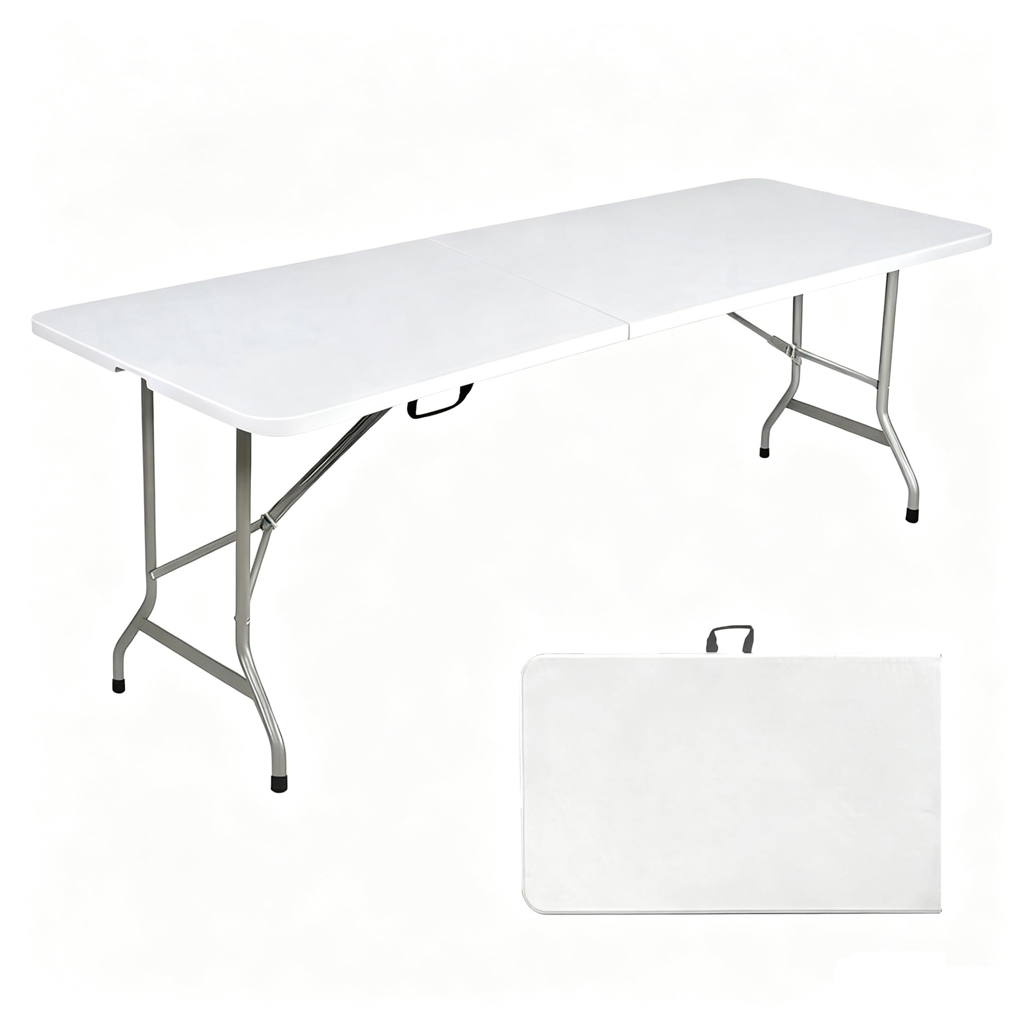 Go-Trio 8ft Folding Table in White