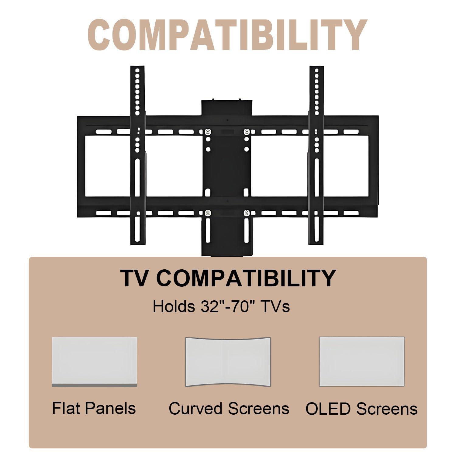 Sollevatore TV motorizzato Intelligente - Supporto per Mobile a Scomparsa, Supporto TV motorizzato con Corsa di Sollevamento TV, per schermi Piatti, curvi e OLED H71to161in-TV37to57in