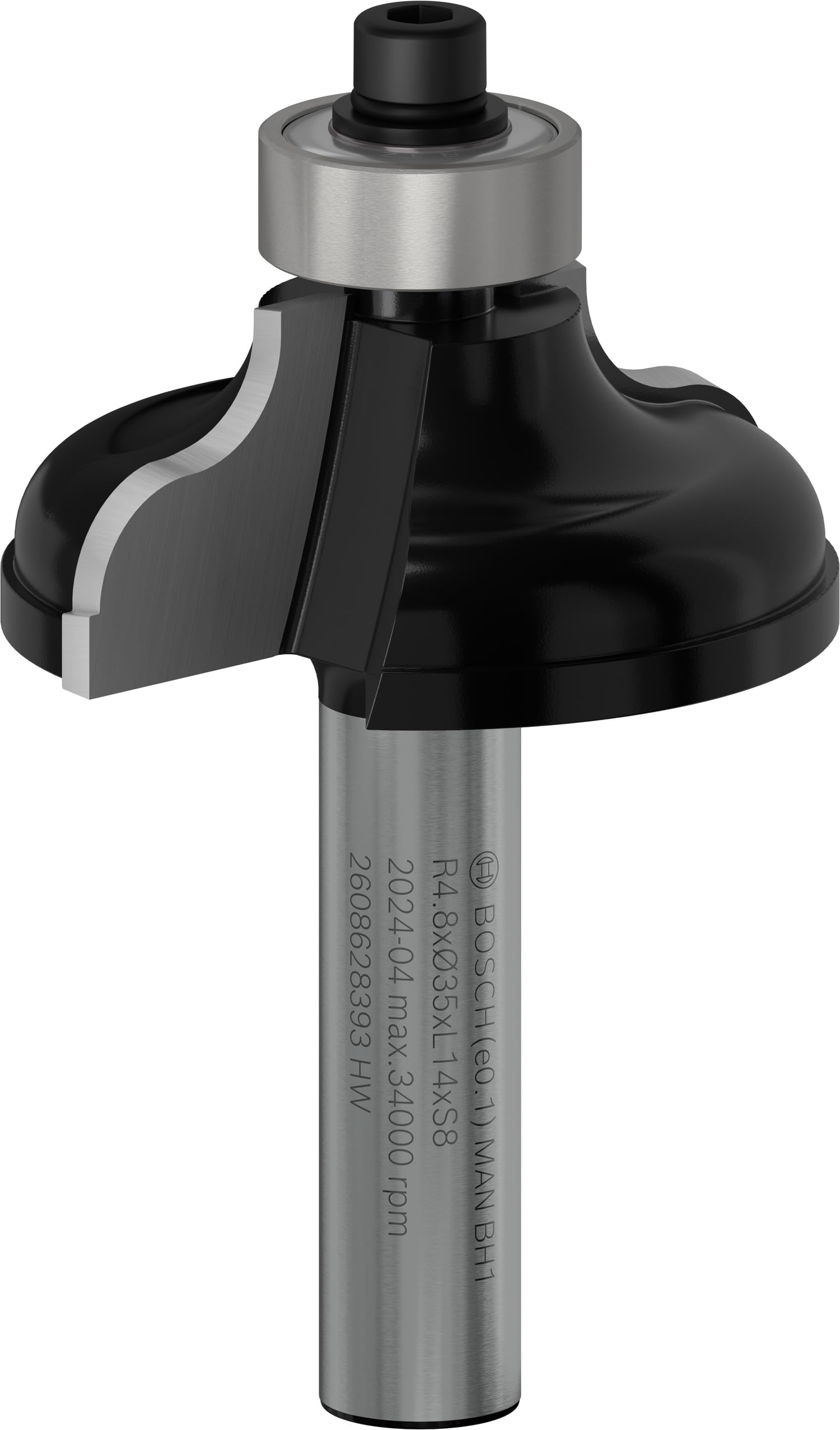 Bosch 2608628393 aksesuarı profil freze A 8 mm, R1 4,8 mm, G 11 mm, L 14,3 mm, G: 57 mm