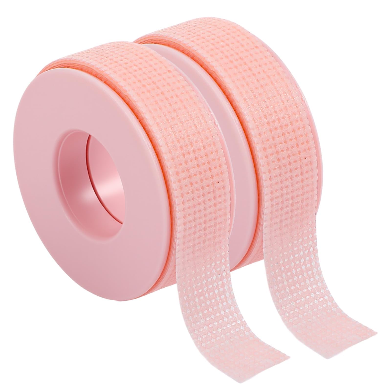 2 Rolls Pink Lash Tape for Eyelash Extensions, Breathable Microporous Makeup Tape, Gentle Adhesive Eye Shadow Shield for Salon and Home Beauty Use-picture-33
