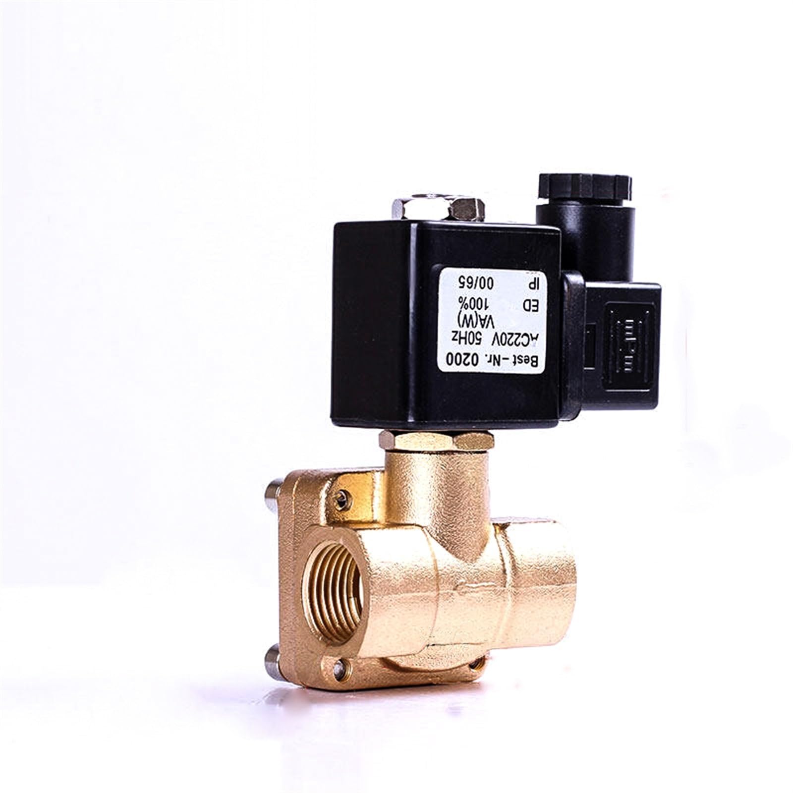 Ieumjnat Npt-240Vac-Viton-Seal 1/2" Brass High Pressure Solenoid Valve 110V 24V 12V 24V Normally Closed(Npt-240Vac-Viton-Seal)