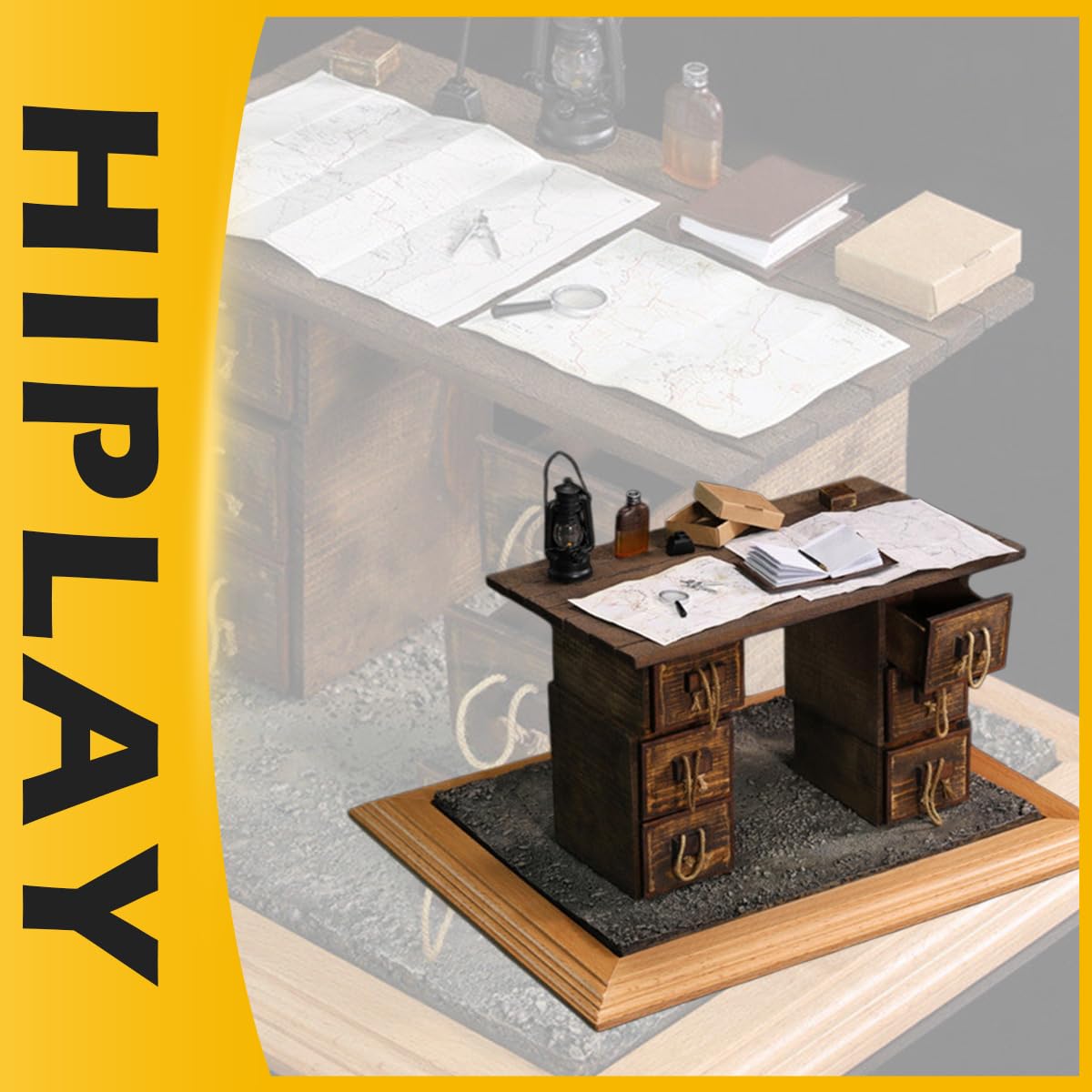 HiPlay DID Set Diorama Scrivania da Guerra della Prima Guerra Mondiale E60062 - Accessorio Realistico per Scene Militari in Scala 1/6 per Figure d'Azione da 12 Pollici