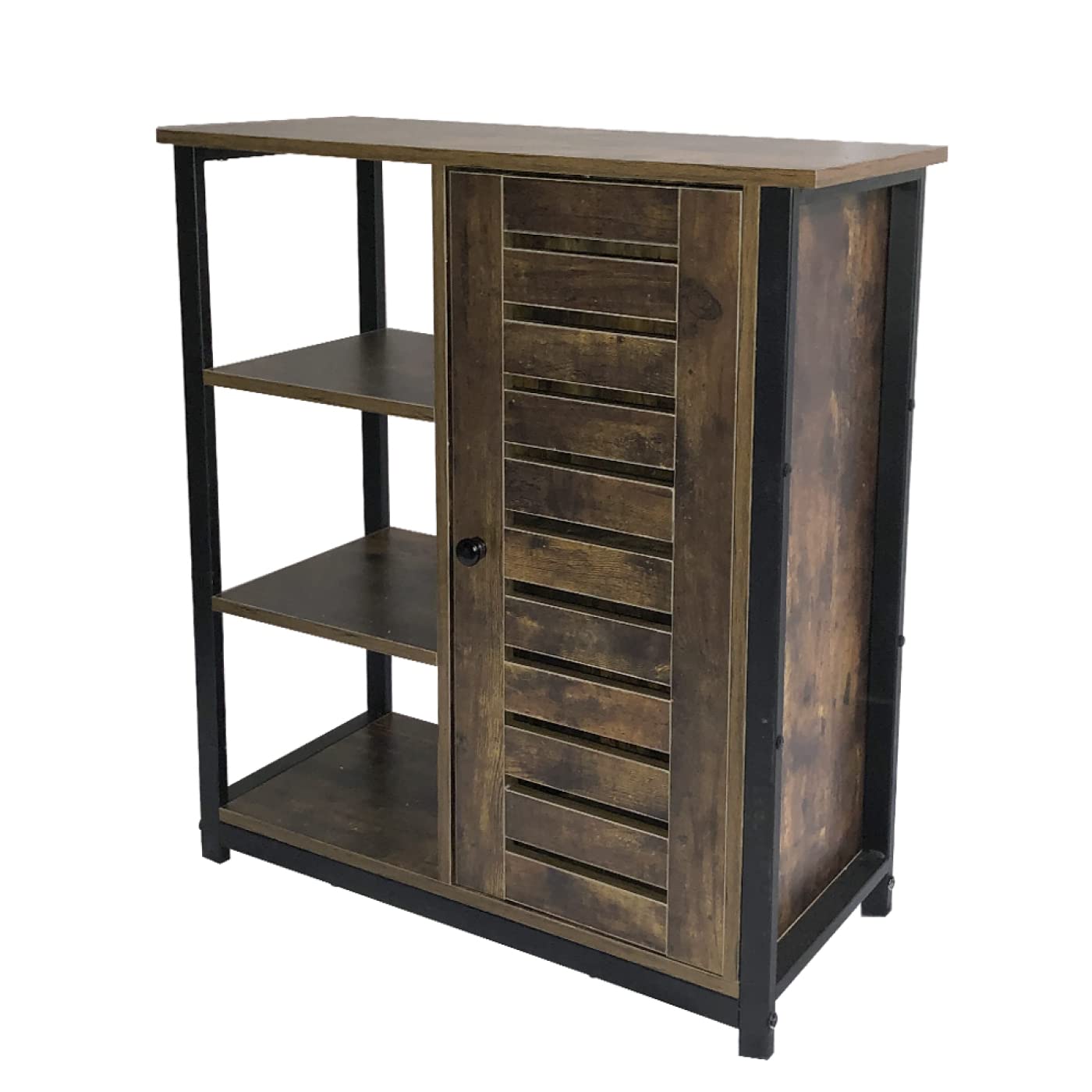 Wandschrank Sideboard Beistelltisch Tough - schwarzes Metall braunes Holz