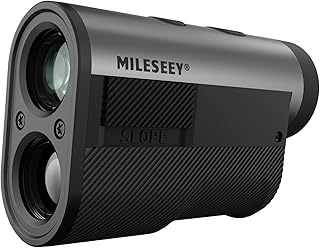 Rangefinder Golf, MiLESEEY Range Finder with Slope ON/Off & Flag-Lock with 6X Laser Magnification, Pulse Vibration, 0.3s Fast Focus Scan, Professional Golf Range Finder Accessories