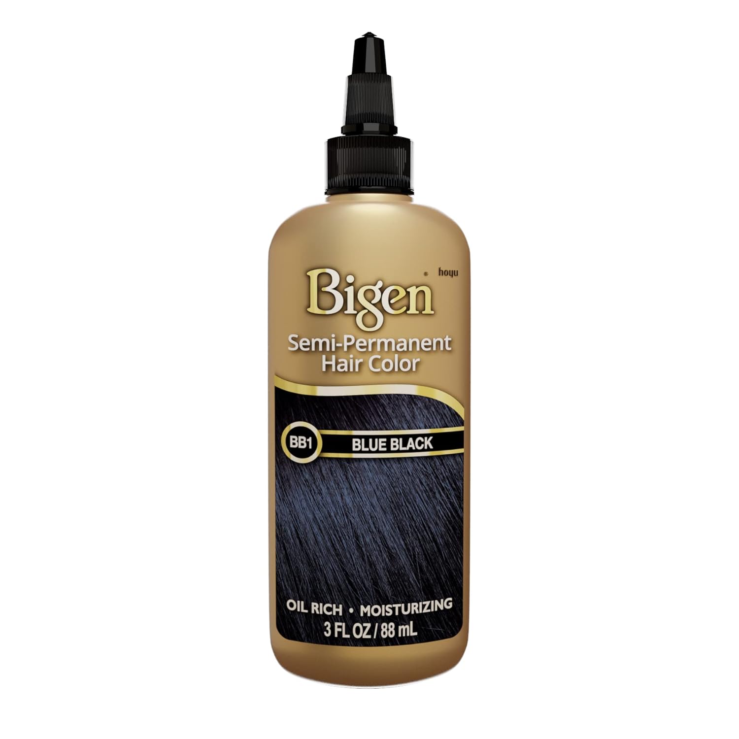 Bigen Semi-Permanent Haircolor #Bb1 Blue Black 3 Ounce (88ml) (3 Pack)