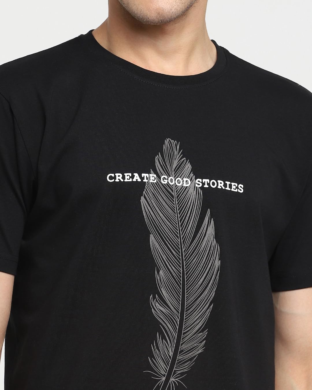 Bewakoof T-Shirt da Uomo con Stampa Grafica Regular Fit Mezza Manica Girocollo in Cotone