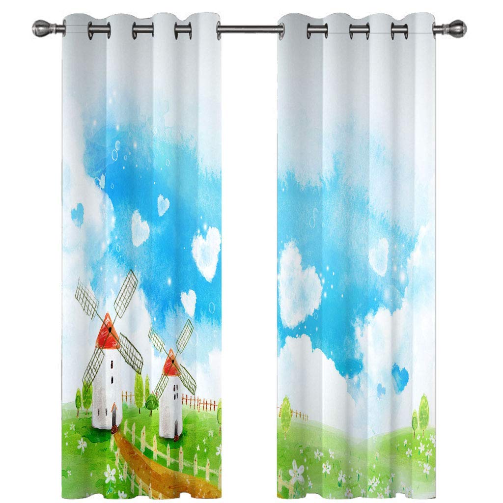 Rideau de fenêtres style campagne pour chambre d'enfant et salon