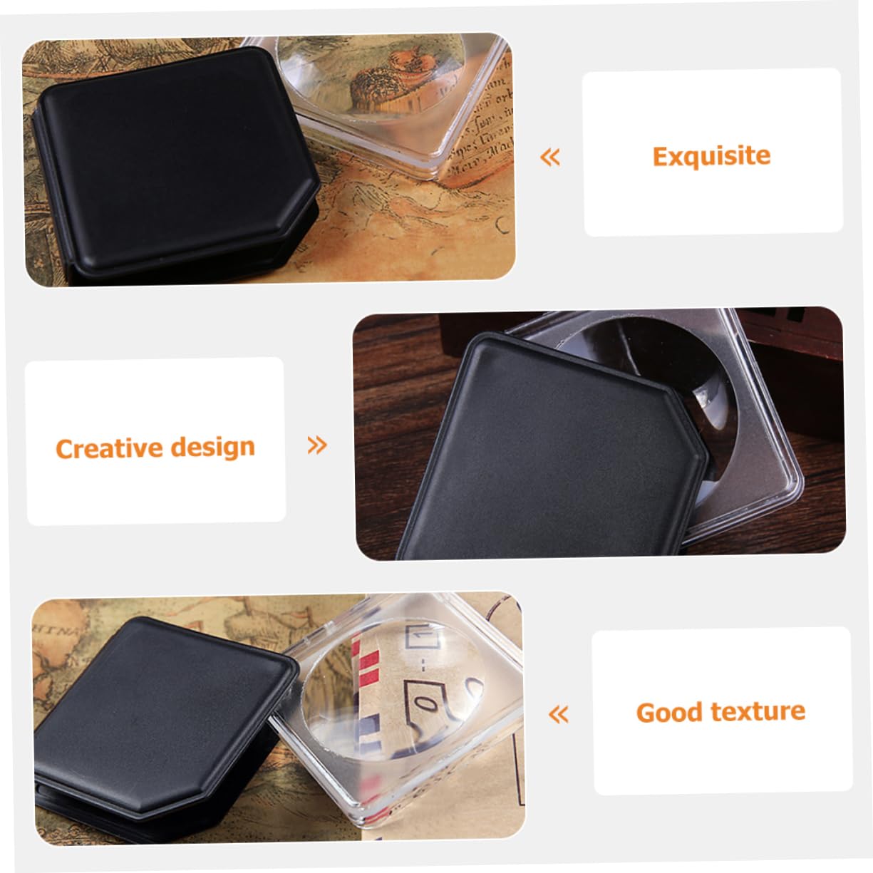 Ipetboom Shape Handheld Magnifying Glass Durable Outdoor Paperweight Magnifier Tool for Nature Exploration School Experiments and Camping Activities