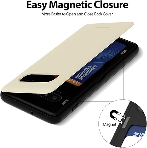 Miniatura 65 de GOOSPERY Parachoques magnético para puerta compatible con Galaxy S23, tarjetero tipo cartera, cierre automático, protección de doble capa resistente