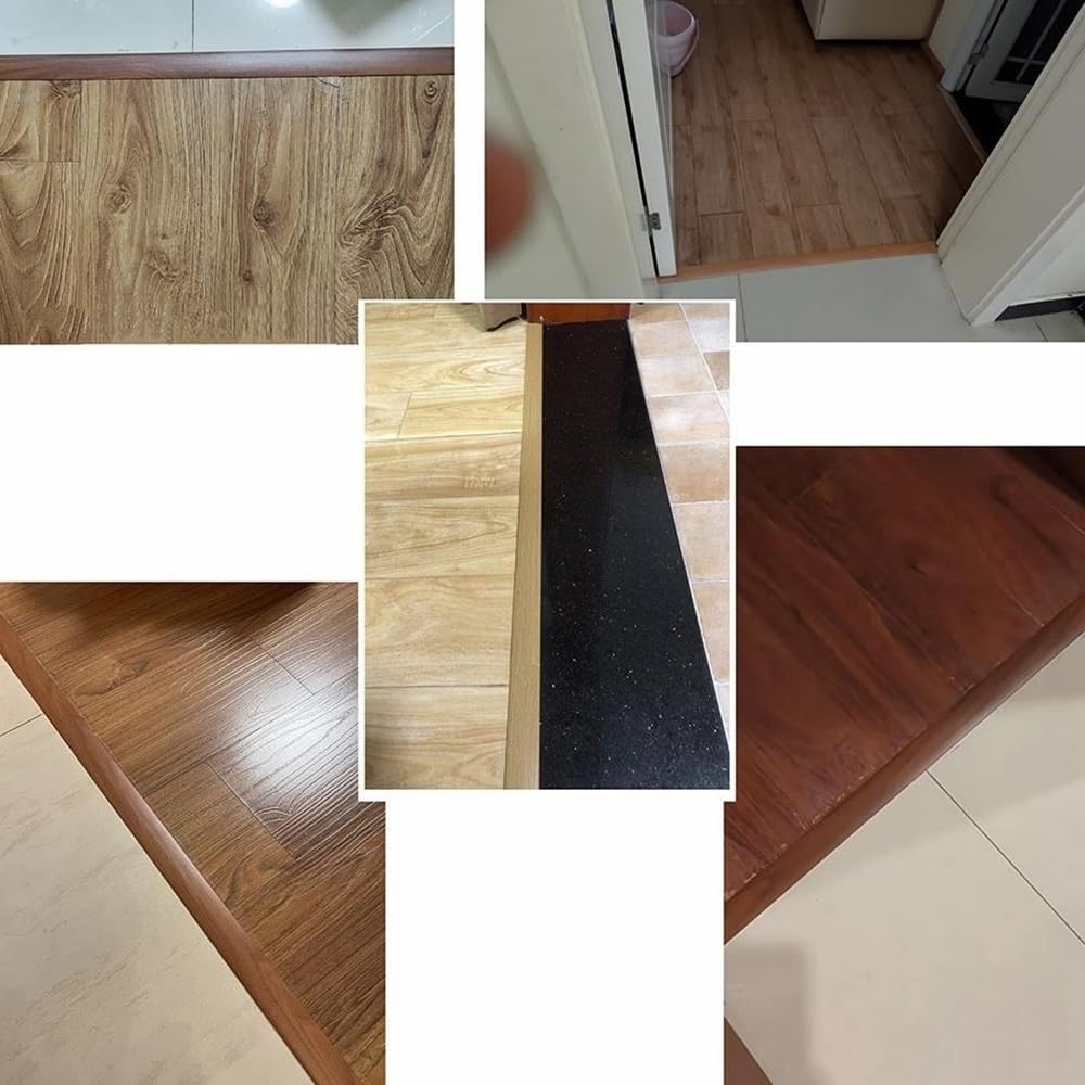 90cm antypoślizgowe listwy podłogowe T, samoprzylepna listwa przejściowa podłogowa, hotel biurowy drzwi do domu podłogi taśmy zakrywające szczeliny(Teak)