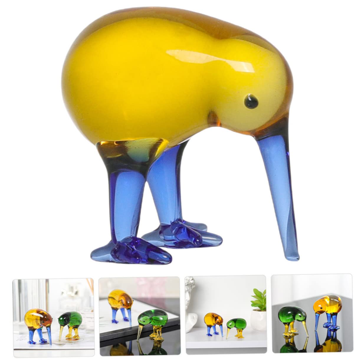 Amazon.co.jp: MUCKLILY クリスタル製鳥のフィギュア 置物 インテリア