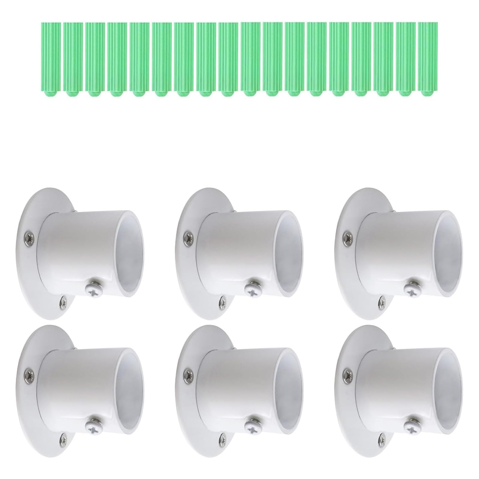 Buxuaaaa Duty Stainless Steel Closet Rod Brackets Holder for 1-1/4 Inch Rods Secure Wardrobe Curtain Shower Mount Closet Rod End Bracket