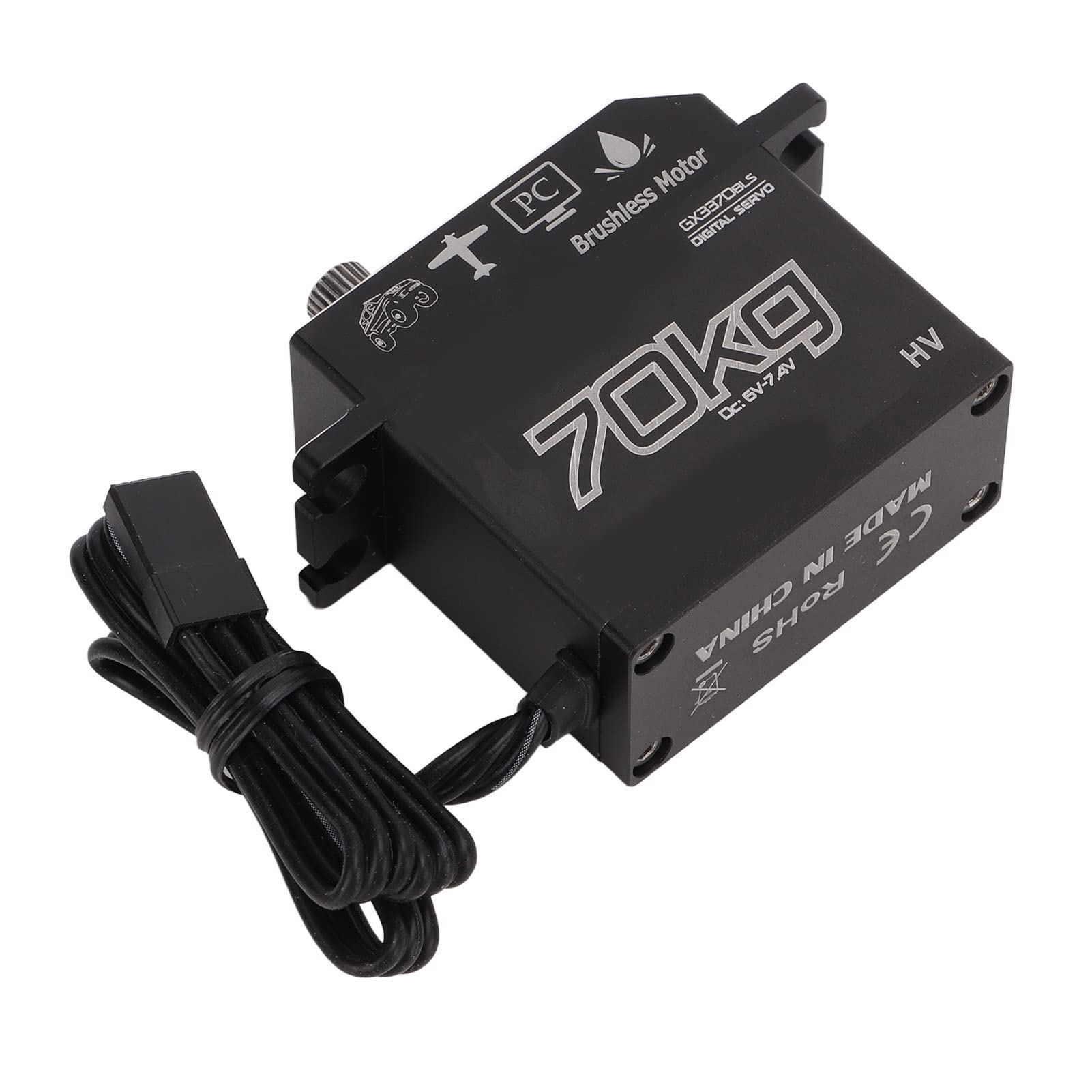 CHICIRIS IP67 Wodoodporny Bezszczotkowy Silnik Cyfrowy o Wysokim Momencie Obrotowym 70 KG do Samochodów SCX10 1/8 1/10 RC Metal Gear Trwały