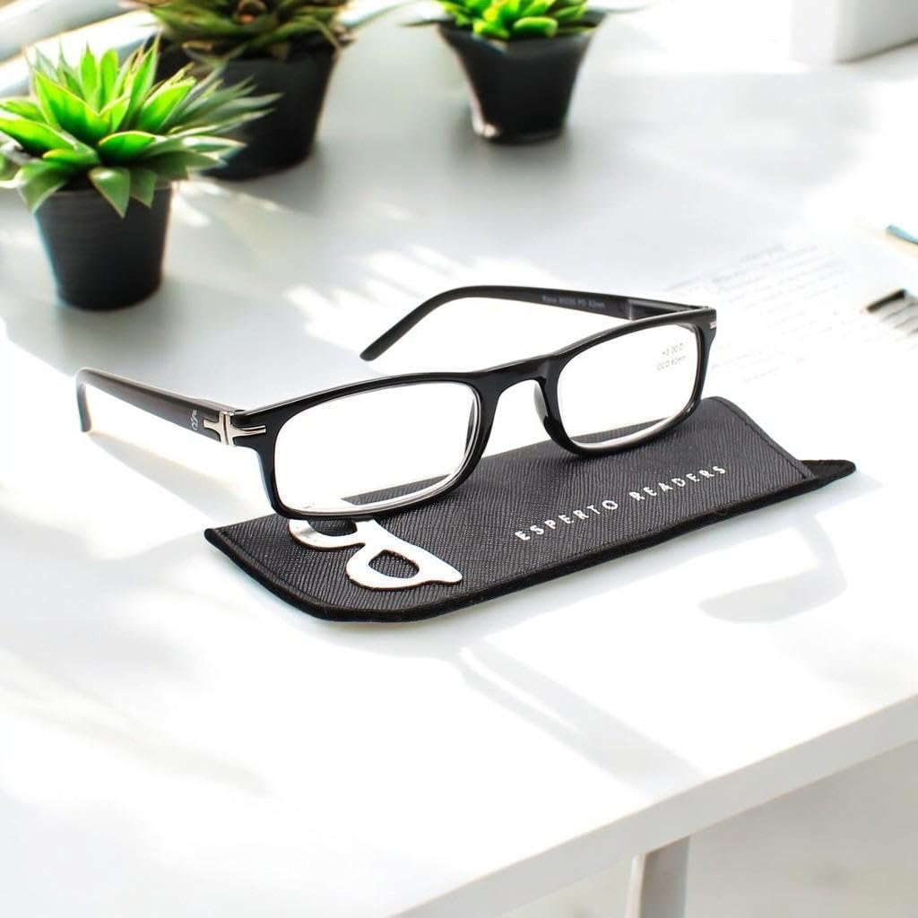 ESPERTO READERS Race Reading Glasses For Men & Women +1.00 to +3.00 Power - Black (+1.50) 4