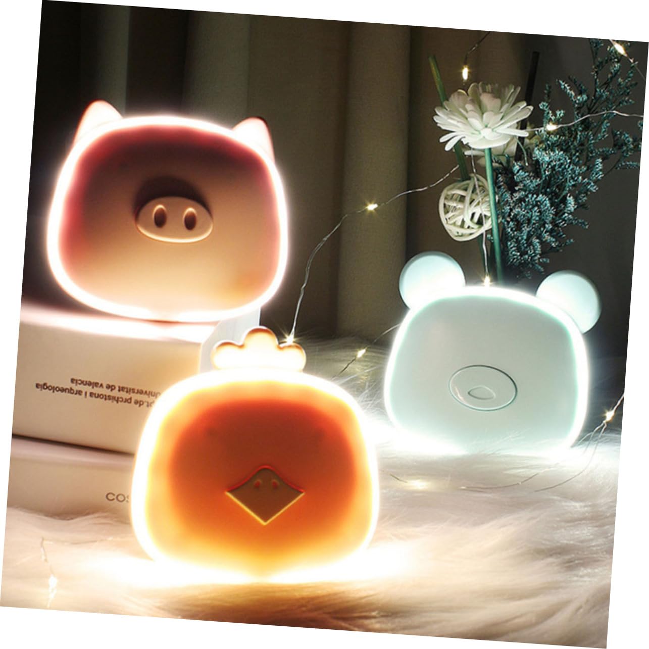 Yardwe 3pezzi Scaldamani Usb Ricaricabile Mini Portatile Ergonomico Forma Di Animale Caldo e Comodo Per Inverno Per Ufficio e Attività All Aperto