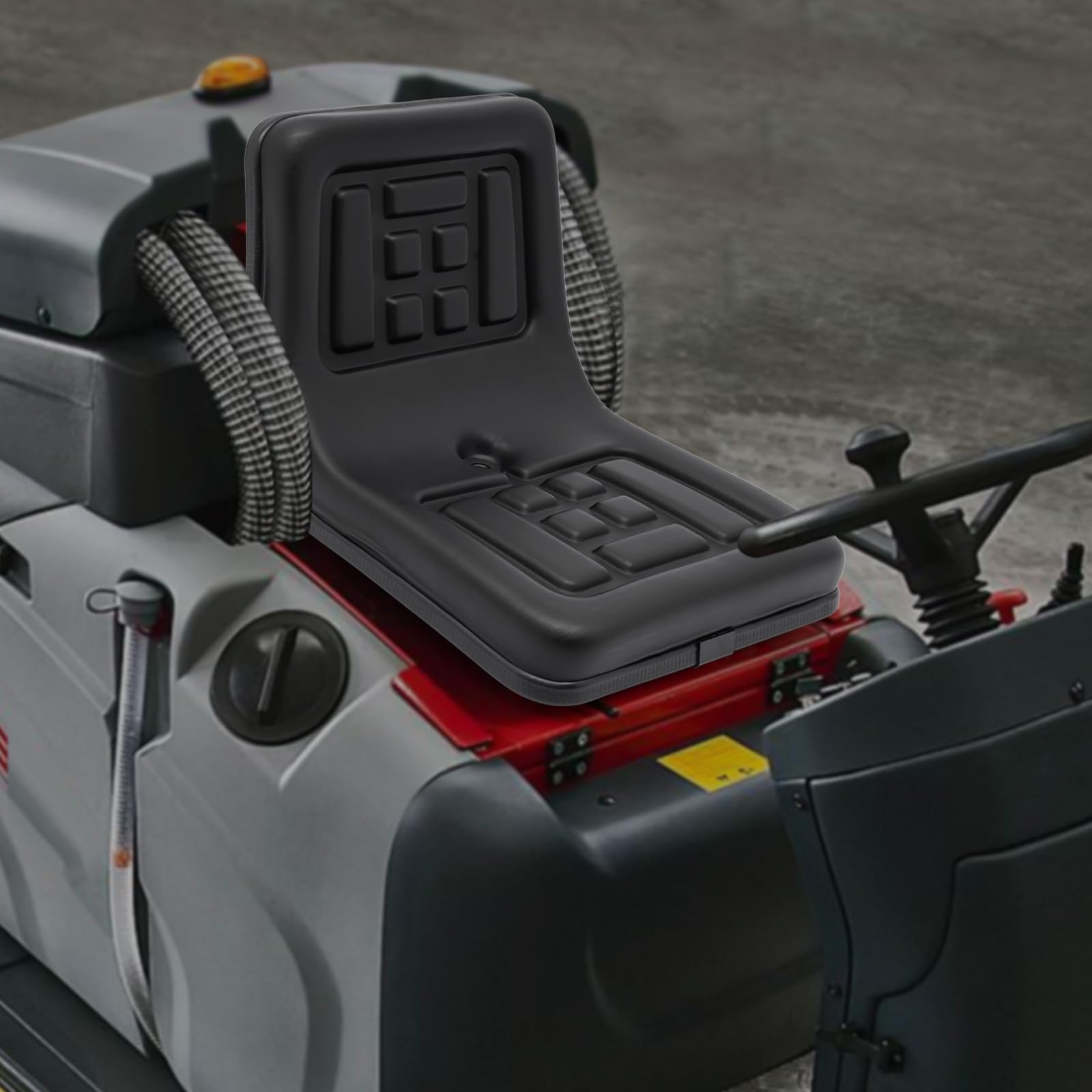 Traktorsitz PVC Schwamm 15cm Verstellung Universal Schleppersitz | 100kg Tragfähigkeit 44,5 x 35,5 x 33,5cm Montage mit Mehreren Löchern Konzipiert, für Traktoren Erntemaschinen Rasenmäher