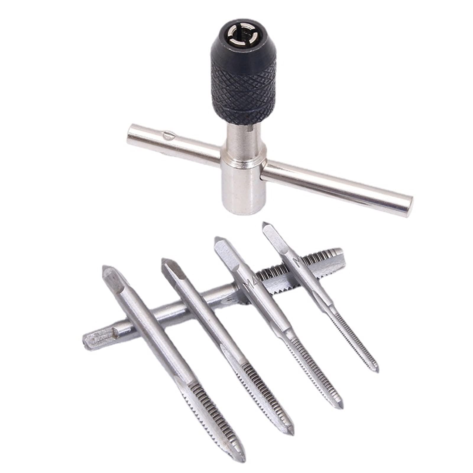 Juego de 6 machos de roscar manuales Tipo T, Brocas helicoidales para M3/M4/M5/M6/M8, con Juego de machos de roscar manuales MINGPING