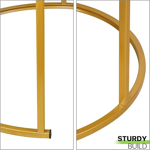 Miniatura 7 de Magshion Juego de 2 mesas auxiliares redondas de 35 pulgadas mesa circular moderna para sala de estar mesa auxiliar decorativa