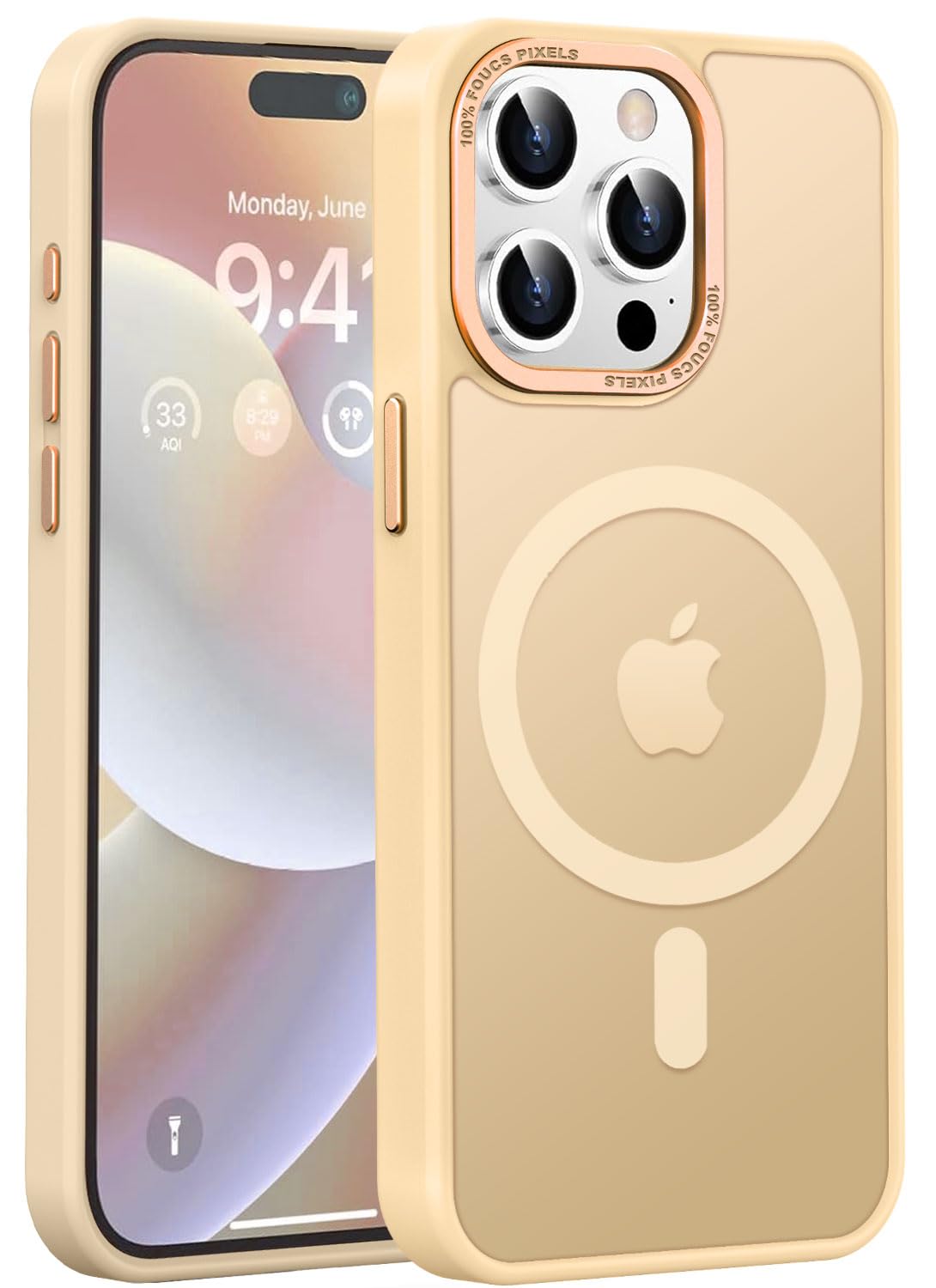 Newfuture Strong Magnetic Compatible with iPhone 17 Pro Case [13 FT Military Drop Protection] [Compatible with Magsafe] Slim Translucent Matte Shockproof with Anti-Fingerprint Phone Case, Tender Pink — view 134