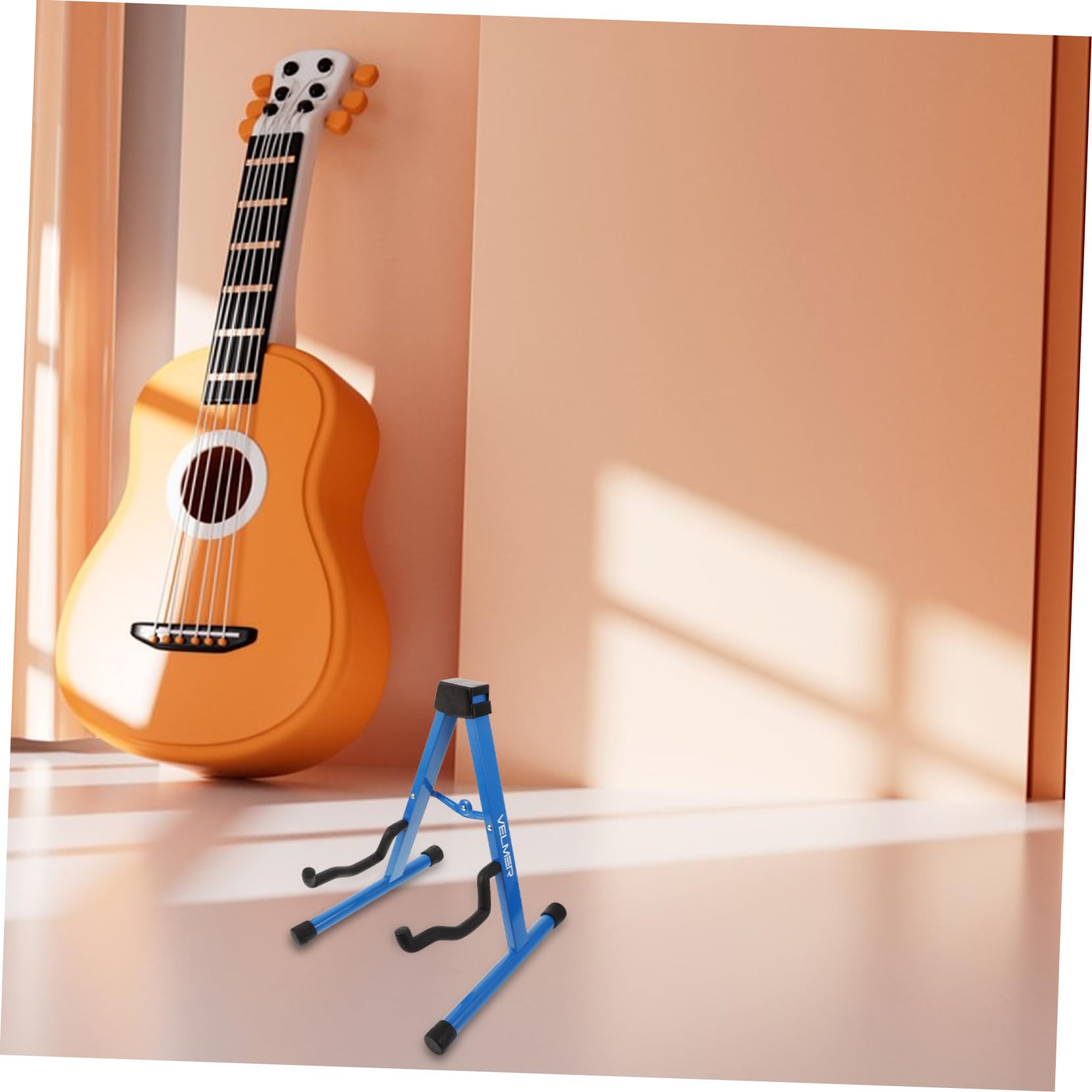 Soporte De Guitarra De Hierro a Forma y Portátil Soporte Eléctrico y Guitarra Eléctrica Para Estudio y Práctica