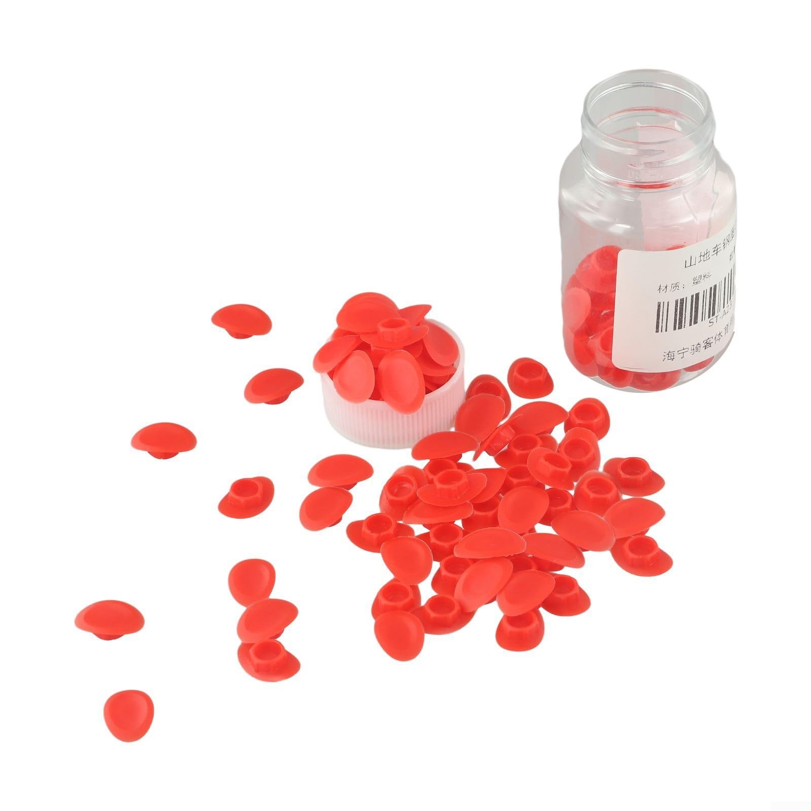 Reusable Bicycle Spoke Hole For 7.3mm To 9.3mm Rims, Abs Wheel Protectors Instead Of Rim Tape, Prevents Tube Punctures On Road And Mtb, 100pcs Pack(MTB Red)