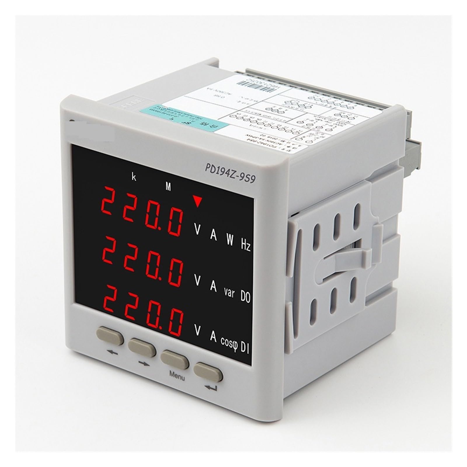 Medidor de Potencia con Pantalla Digital multifunción, medidor Inteligente PD194Z-9S9