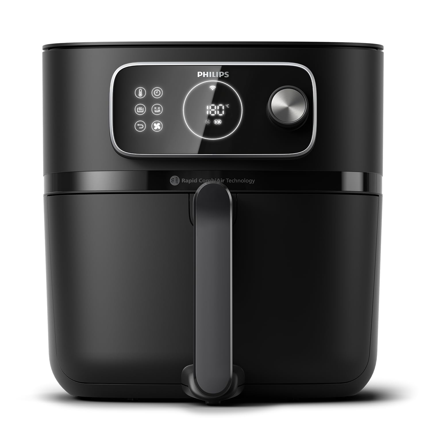 Philips Airfryer Combi Serie 7000 XXL - 8,3 L (2 kg), 22 en 1 Airfryer, Conexión WiFi, 99% menos grasa Añadida** con Rapid CombiAir, Aplicación HomeID, Negro (HD9876/90)