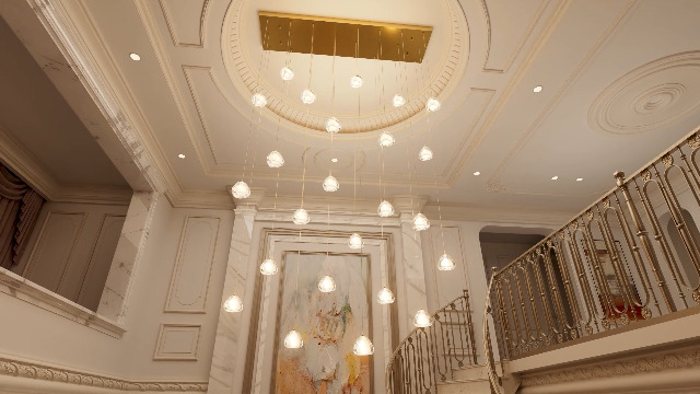 Image of 24-Lights Modern Rectangular Crystal Chandelier LED Raindrop Ceiling Pendant Light Crystal Lighting Fixture for Living Room Hotel Staircase Hallway Foyer Entryway Bedroom Silver