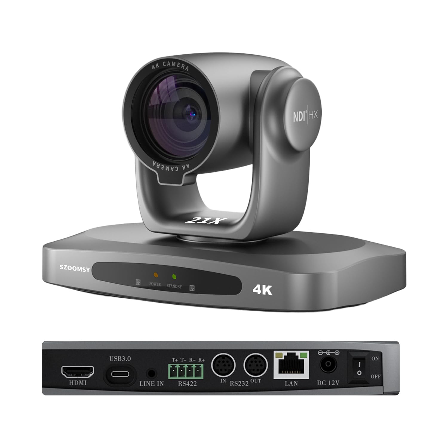 4K PTZ Camera 21X Optical Zoom NDI Camera with AI Tracking, USB Conference Room Camera for Video Conference & Live Streaming, HDMI/LAN/PoE-image-44