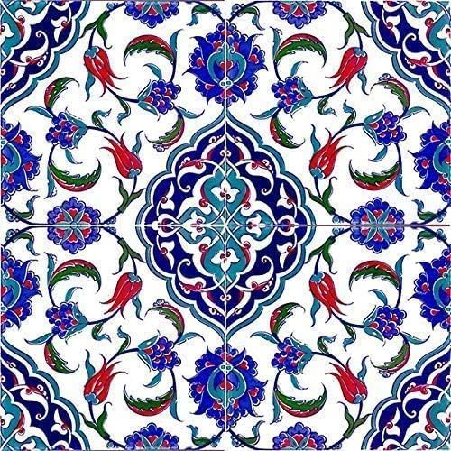 Iznik Ceramic Wall Tiles 8x8 - Feray by Cerames -