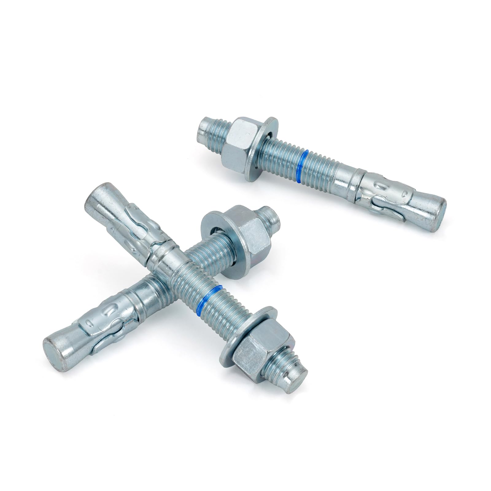 HROMIGRY 3/4" x 5-1/2" Concrete Anchors (10 Pack) 3/4 inch Wedge Anchors Bolts Zinc Plated