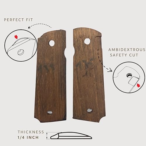 Miniatura 10 de ZIB GRIPS Para agarres 1911 castigador 1911 empuñaduras de pistola empuñaduras de madera 1911 empuñaduras 1911 empuñaduras de tamaño completo