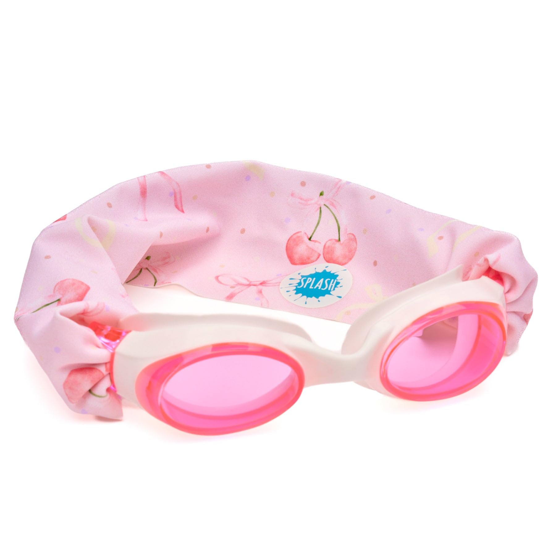 Splash Place Schwimmbrille mit Stoffband, Schwimmbrille für Erwachsene und Kinder, Rosa und Violett