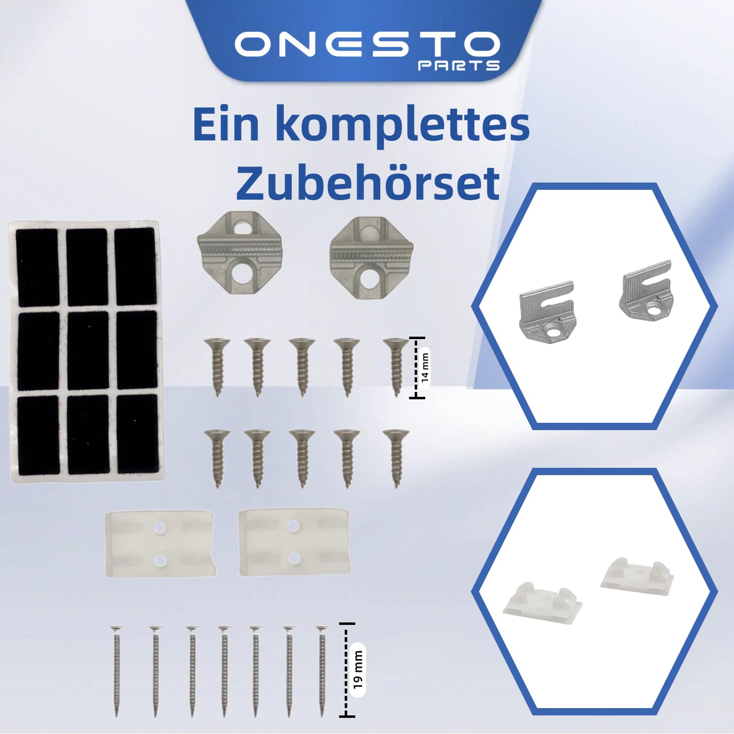 Befestigungsset für Schiebewand Geschirrspüler kompatibel mit Bosch Siemens Neff Gaggenau 00626592 10009603 Türhalter & Schloss-Kit inkl. Fettlöser & Reiniger