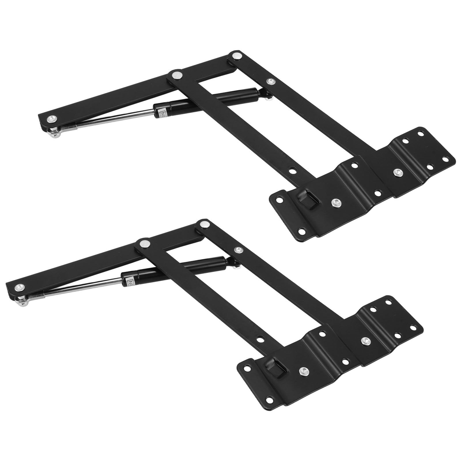 Charnières rabattables en fer noires x2 pour table à thé et boîte de rangement pliante