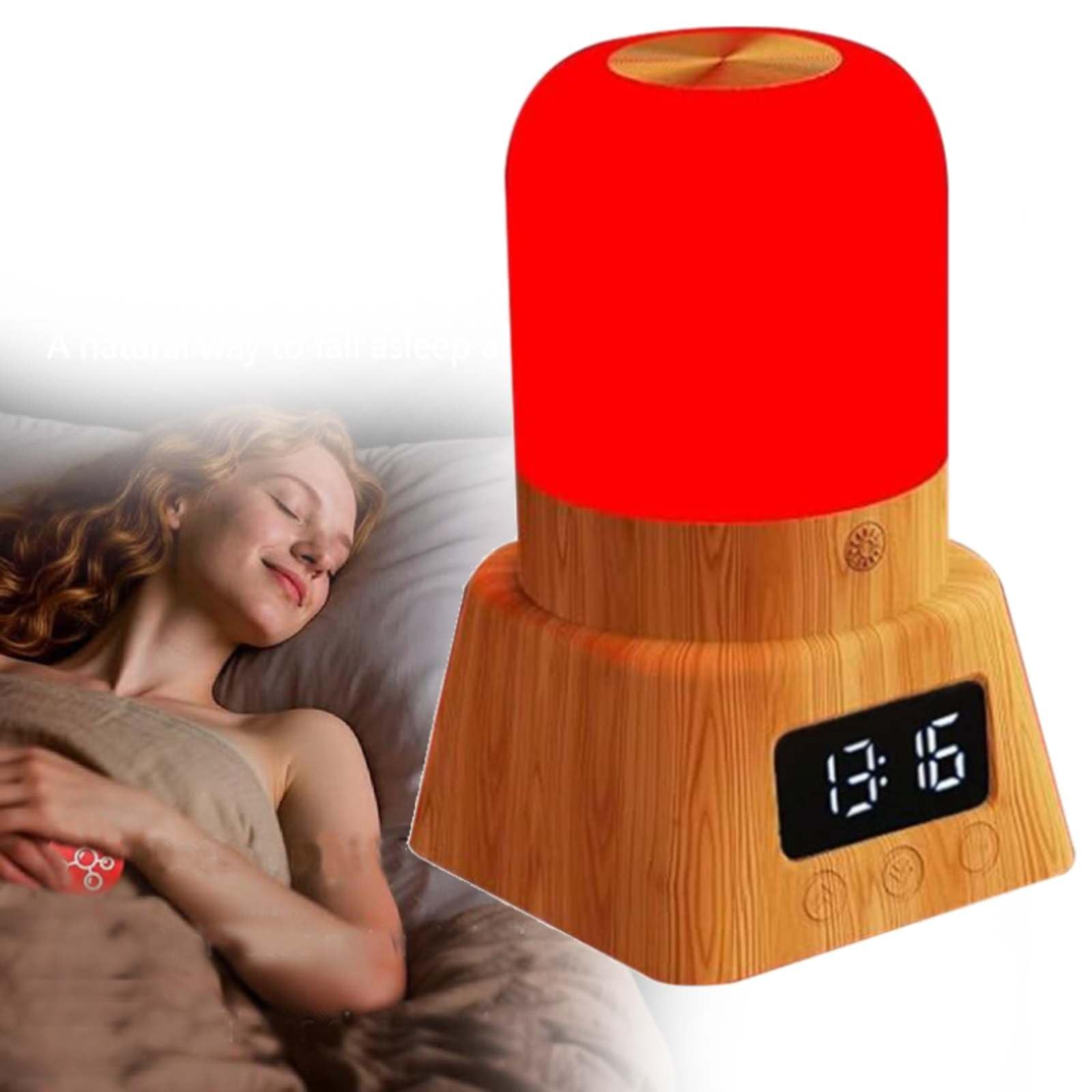 Red Light Therapy Sleep, Red Night Light Desk Lamp with 670nm Wavelength, Touch Contro-l with 2 Distinct Color Modes, Rechargeable Long Lasting Sleep Lamp for Bedroom,Nursery, Reading