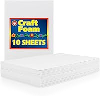 Vista 9 de Hygloss Hojas de espuma colorida para manualidades y manualidades, naranja, 10 piezas