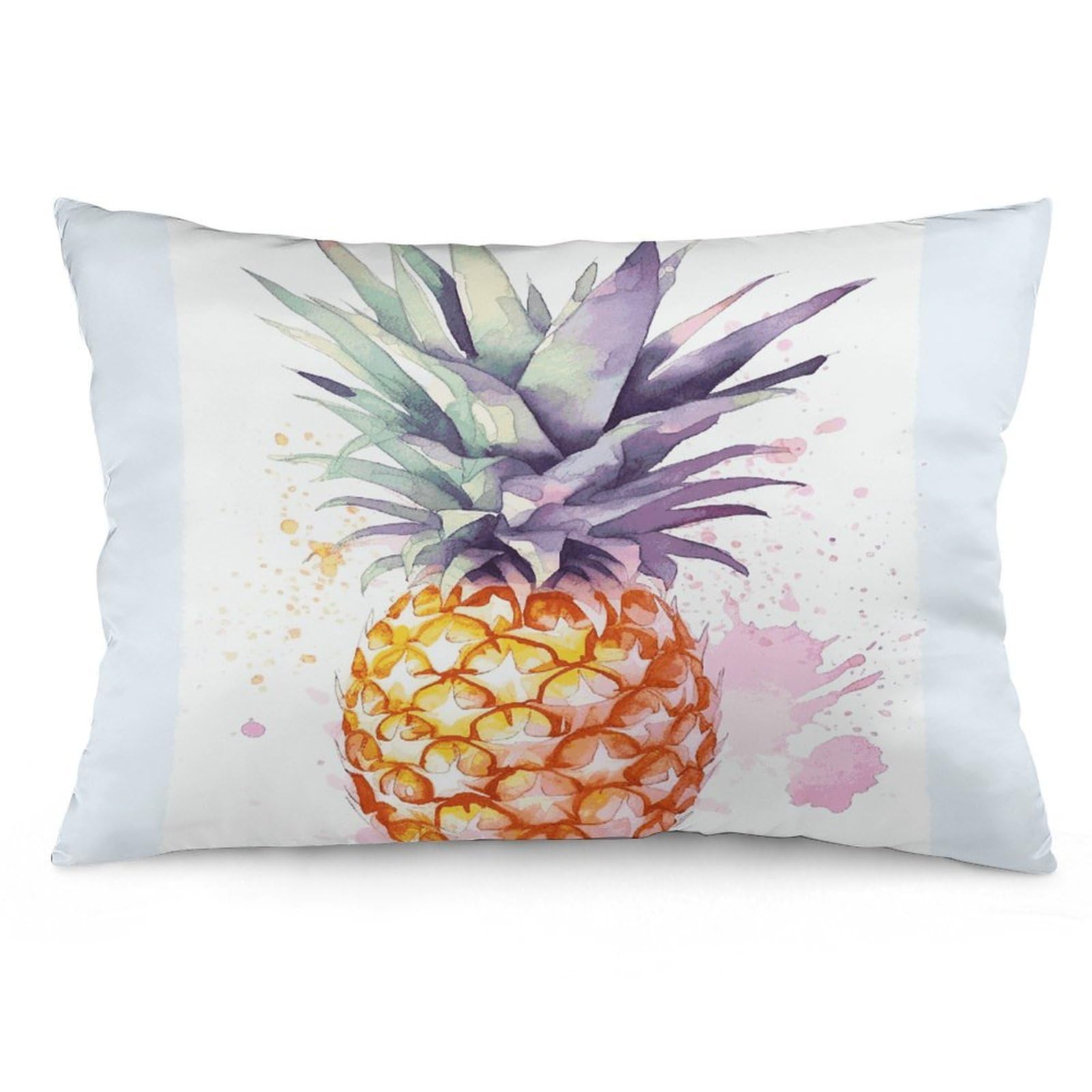 Pineapple Throw Pillow Cover Soft Lumbar Pillow Covers with Zipper Breathable Rectangular Cushion Case Polyester Pillow Case Decorative Body Pillow Cover for Couch Bed