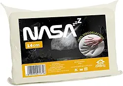 Travesseiro Nasa Z Alto - Capa Com Zíper 100% Algodão 200 Fios Viscoelástico Antifungos - Lar Conforto