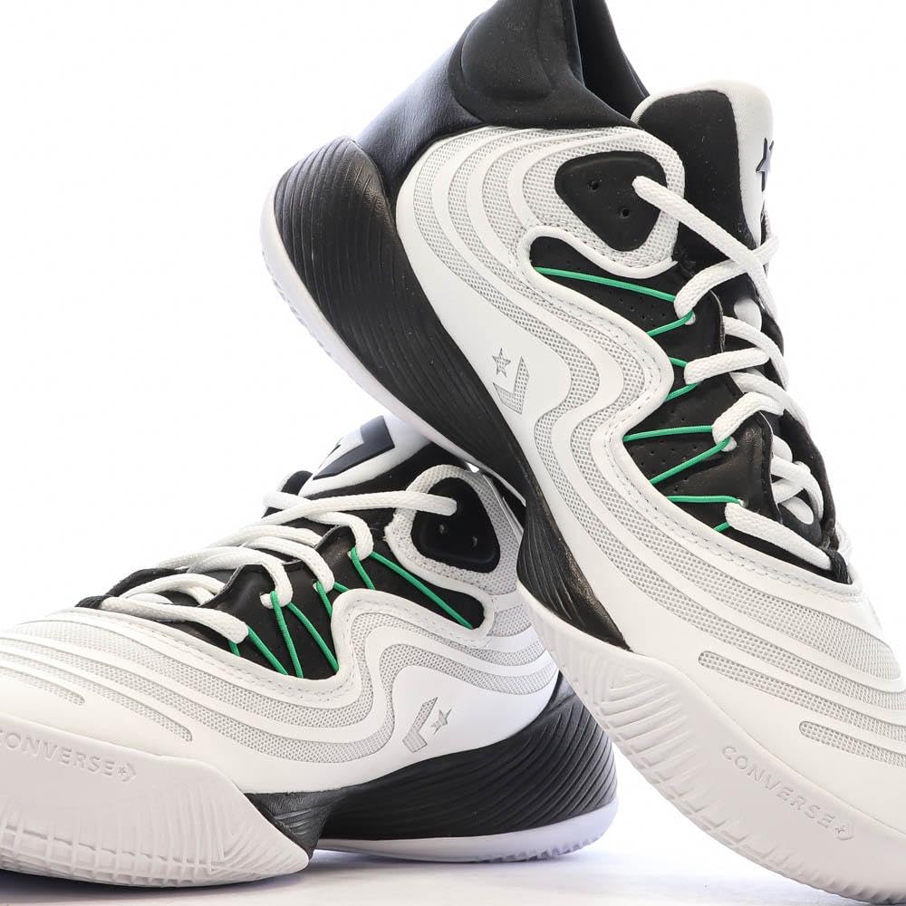 Converse Scarpe da Basket Bianco/Nero/Verde Uomo All Star Shift